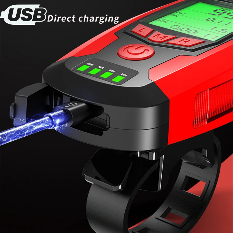 Велосипедный светильник 800 люменов зарядка через USB велосипедный передний для