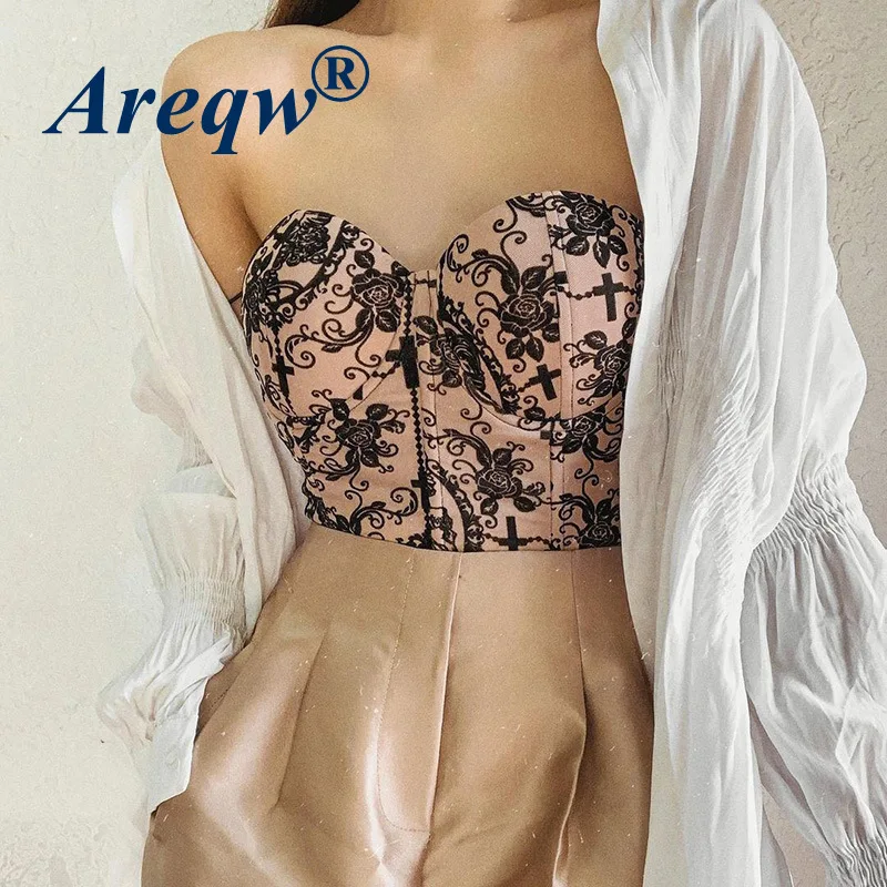 Spring Embroidered Halter Solid Color Pattern Short Slim Round Neck Suspender Vest