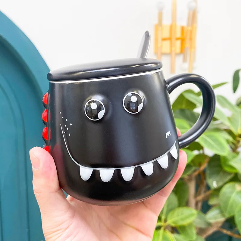 

Popular Dinosaur Ceramic Cup Water Cup Funny Cartoon Big Belly Mug Students Boys Girls Gifts Cute Coffee Cup Trend