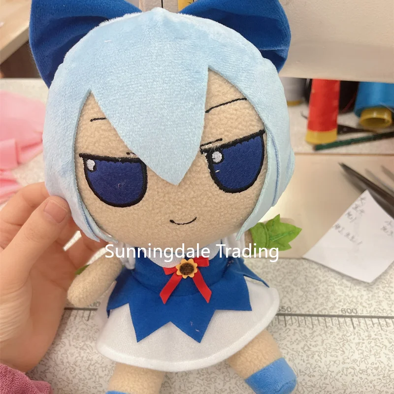 Touhou Project Cirno-juguete de peluche de 28cm, almohada de Cosplay, mu&ntilde;eco para regalo-2