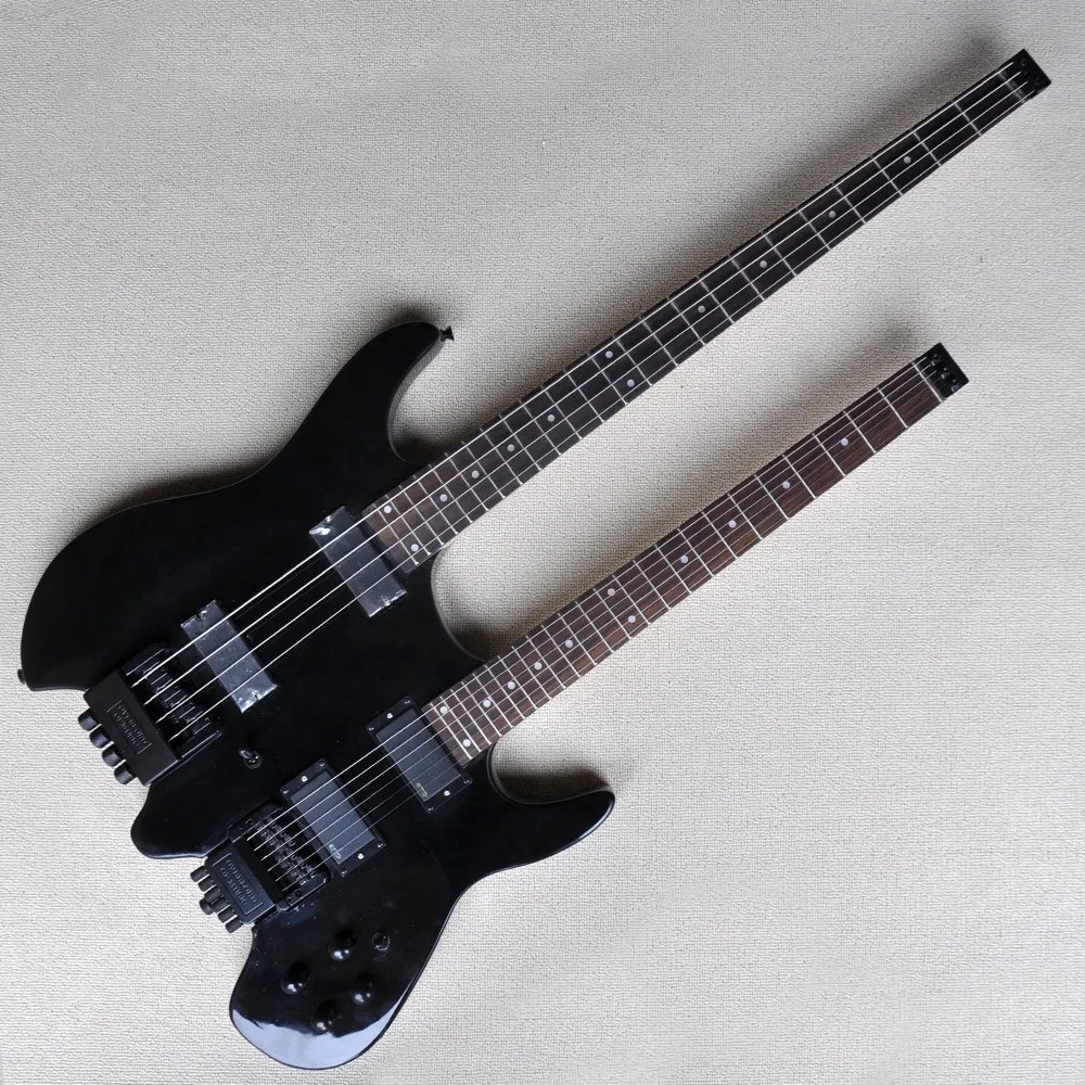 

Double Neck Body Electric Guitar with Black Hardware,Rosewood Fretboard