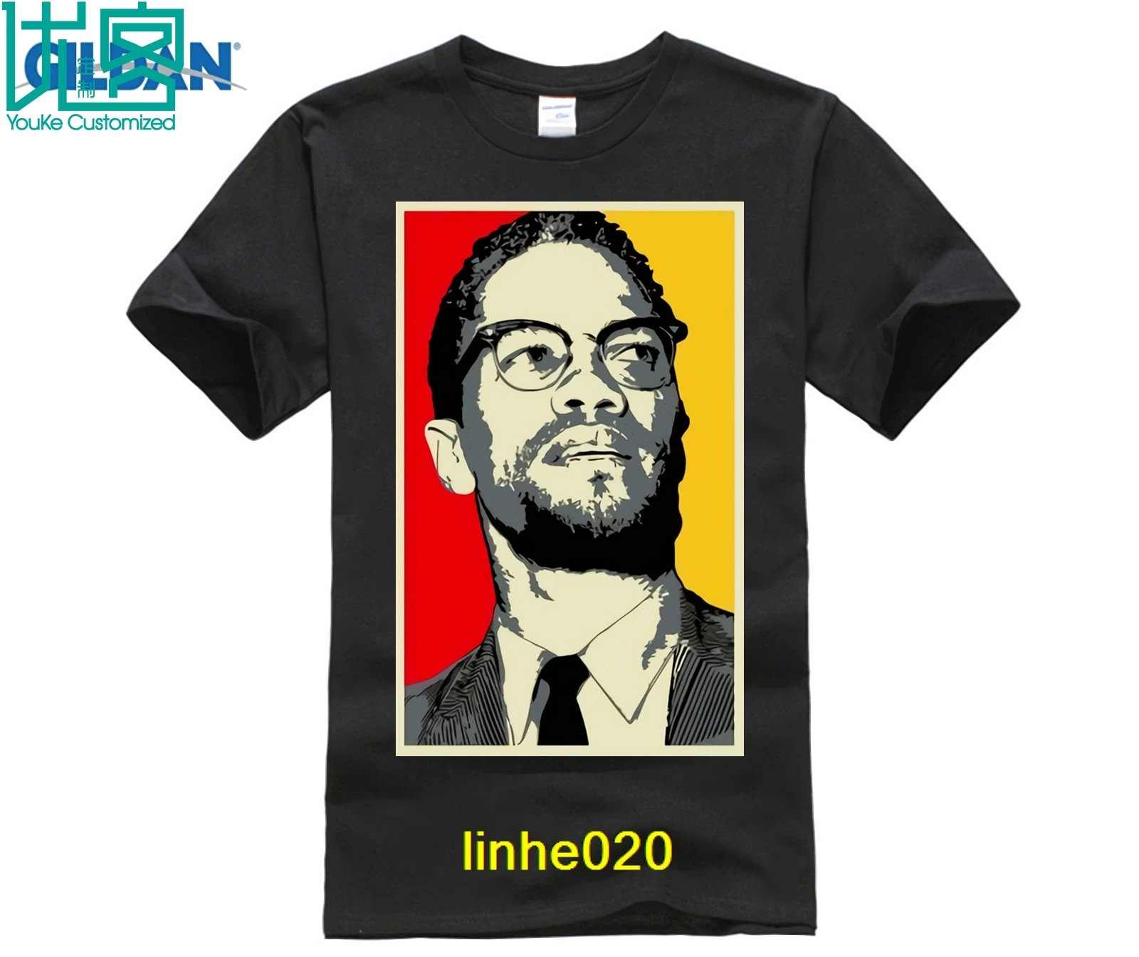 Летняя футболка с короткими рукавами надписью Remember the hero The theme Malcolm X Seek a