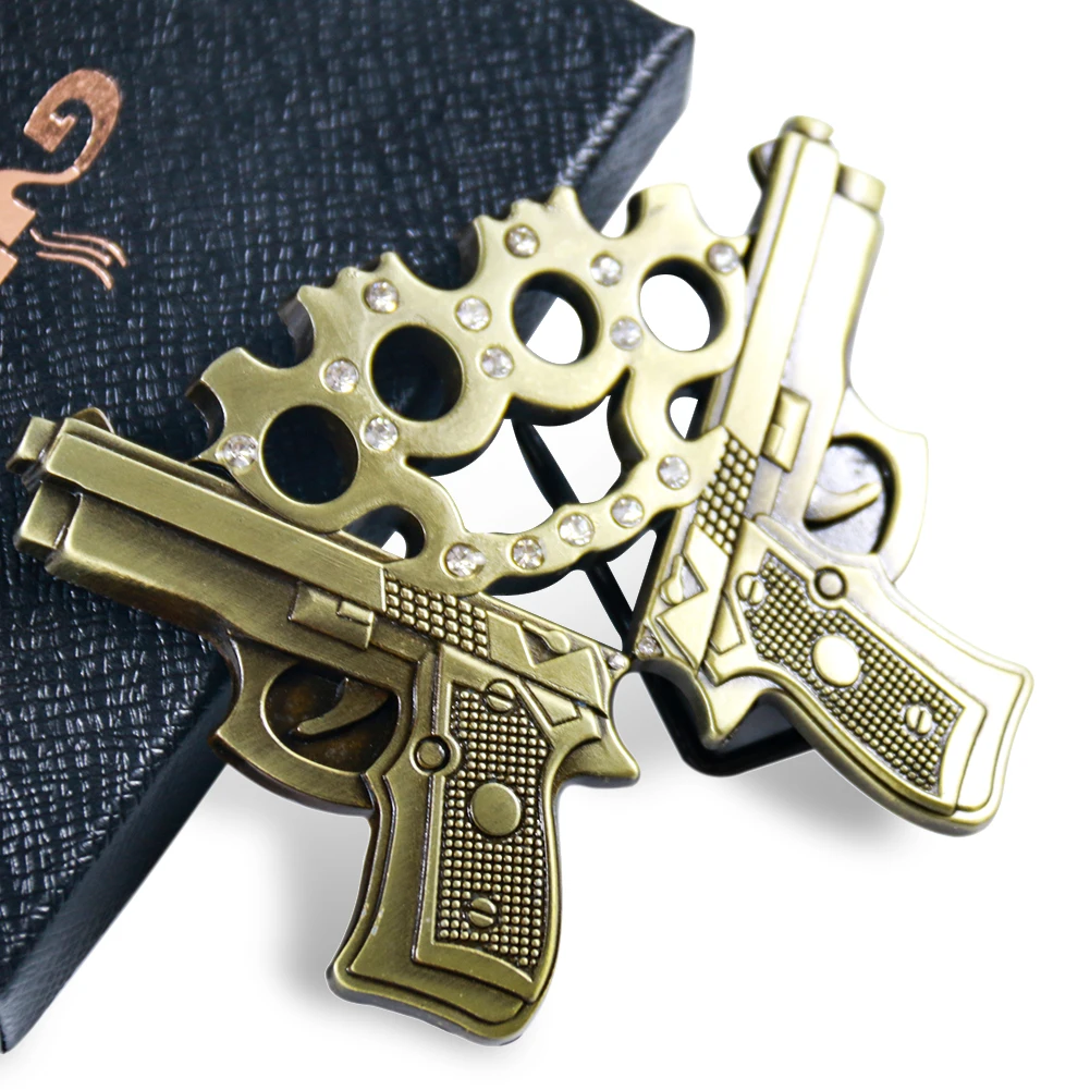 Double Gun Belt Buckle for Men Jeweled Brass Knuckles Buckles Western Cowboy Belts Accessories Suitable 4cm Width | Дом и сад