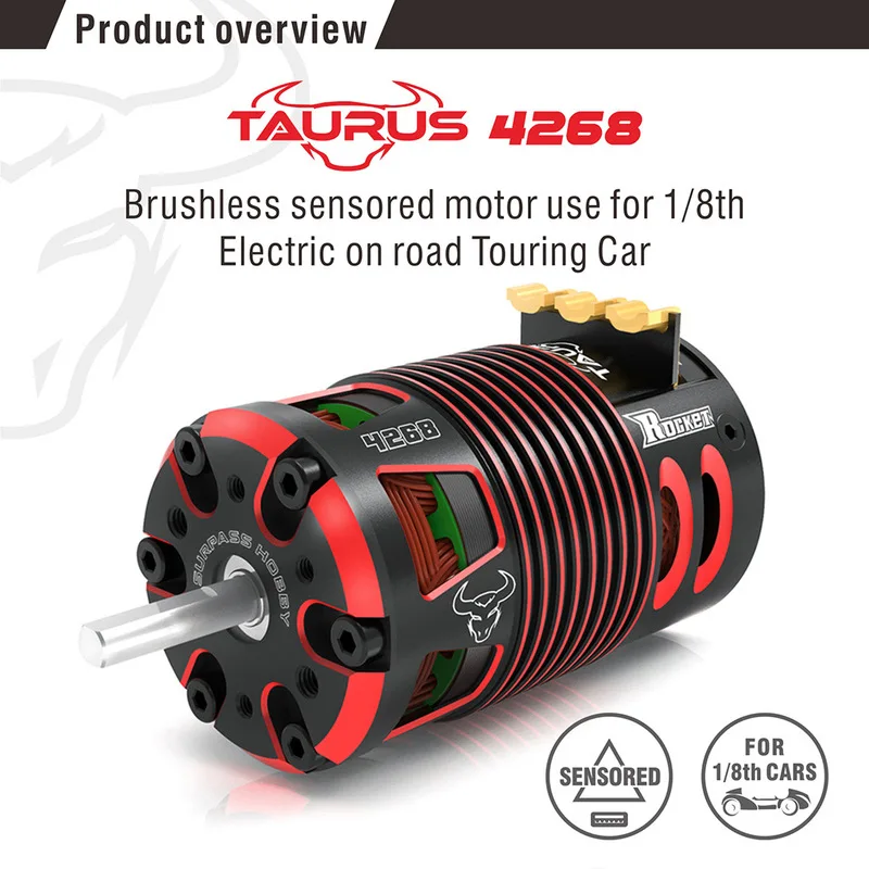 Rocket 4268 4274 V2 2700KV 2450KV 2350KV 2150KV 2000KV 1850KV 1550KV датчиками бесщеточный двигатель для 1/8 RC на