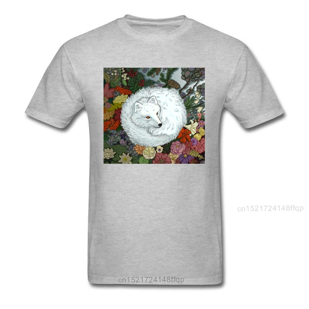 Мужская черная футболка Arctic Fox с принтом хлопковая одежда Осенние повседневные