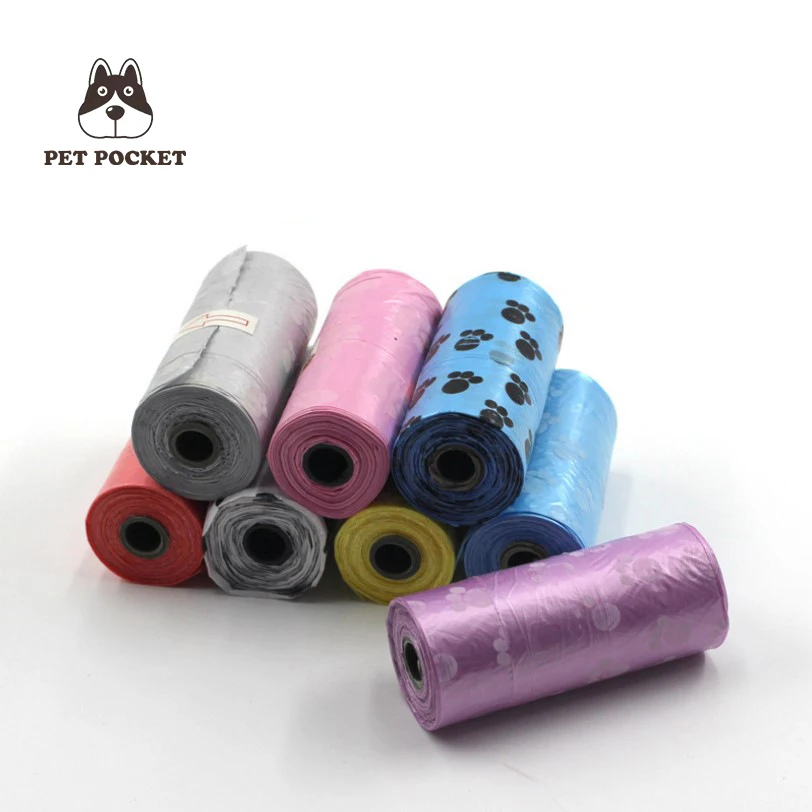1 10 рулонные биоразлагаемые для домашних животных собак какашек кошек сумка