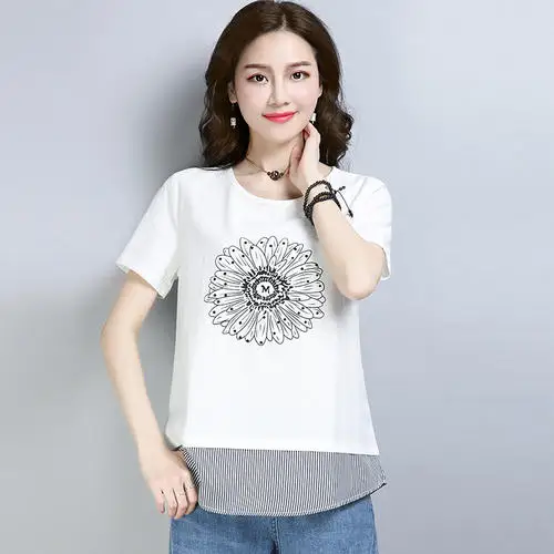 

2019 T Shirt Women Clothes Fashion TeeTop multi Gold Fashion Cotton Ladies Tee Shirt