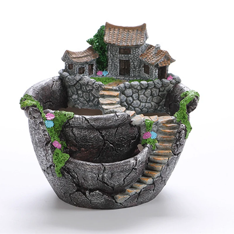 Мультяшный стильный Креативный Настольный планшетофон цветы для сада корзины