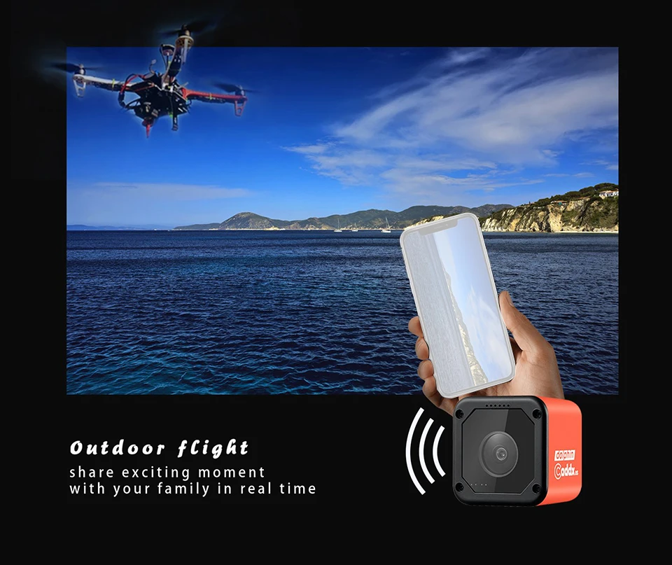 Caddx FPV камера Dolphin 1080P DVR HD Запись Wi-Fi 150 градусов экшн Спортивная камера для RC плоскость FPV гоночный Дрон Квадрокоптер