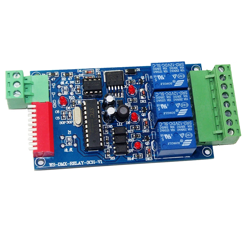 Релейный выход постоянного тока 12 В 3 канала DMX 512 10 А * светодиодная плата