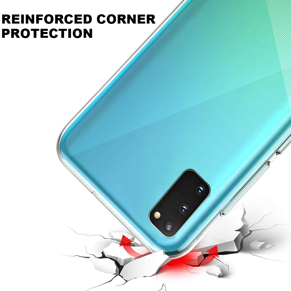 Чехол с полной защитой 360 градусов для Samsung Galaxy S20 + Plus ультра прозрачный мягкий