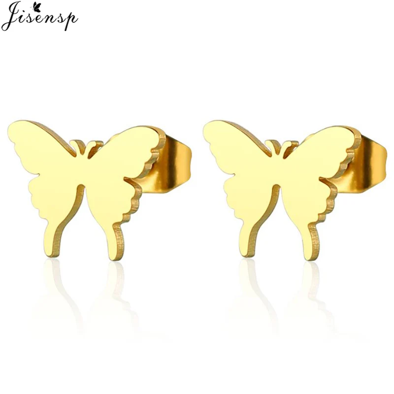 Серьги Jisensp из нержавеющей стали с уникальным дизайном серьги-гвоздики изящными