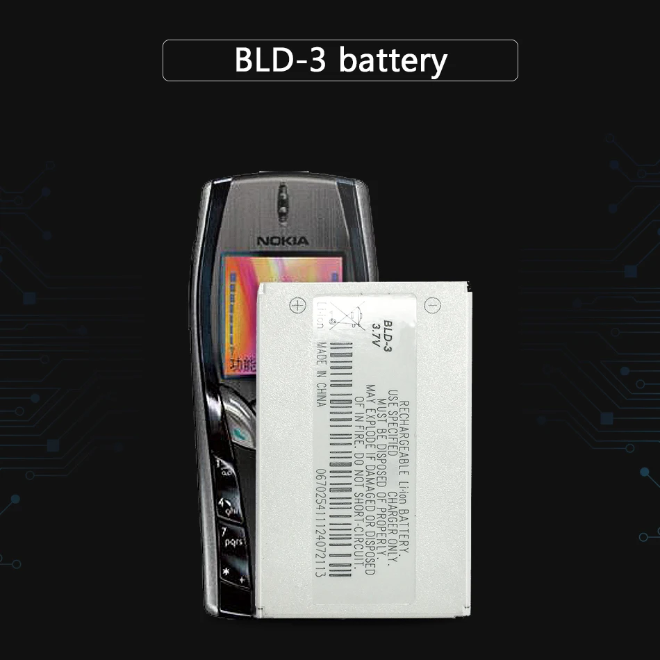 Литий ионный аккумулятор BLD3 BLD 3 литий для Nokia 7210 3300 2100 6220 6200 6610 7250 I6260 6610i 7250i
