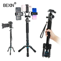 tripod live support set phone stand mobile tripod aluminum stable shooting adapter camera mount for smartphones dslr camera