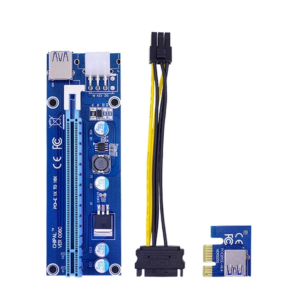 

PCI-E Graphics Card Cable VER006C Riser Card Express USB Adapter Cable PCI-E 1X To 16X Extension Cable Compatible With PCI-E