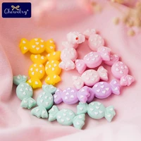 5pclot food grade cartoon silicone beads mini candy toys baby teether necklace beads rodent baby teether chew candy beads toy