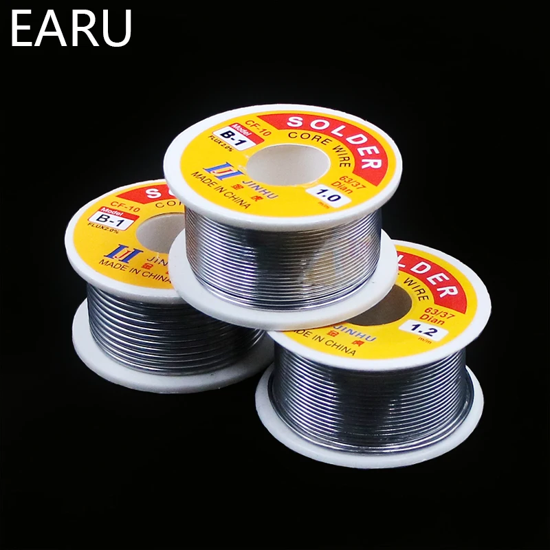 

100g 0.6/0.8/1/1.2/1.5/2MM 63/37 FLUX 2.0% 45FT Tin Lead Wire Melt Rosin Core Solder Soldering Wire Roll for Eletric Solder Iron