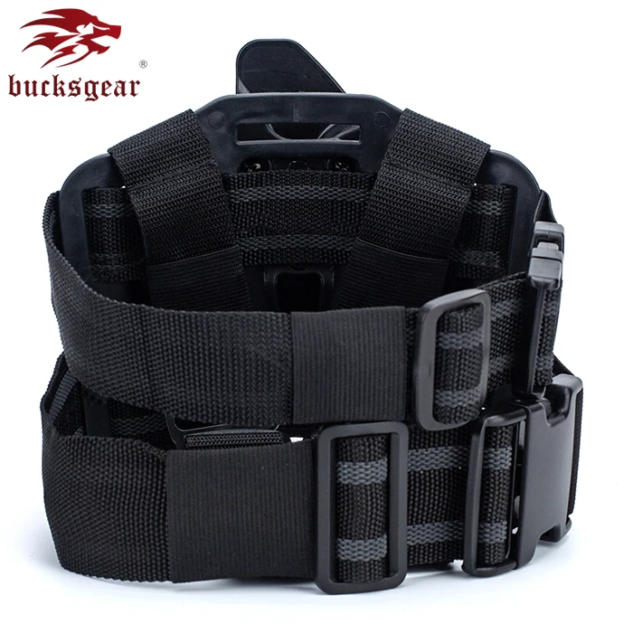 

BUCKSGEAR war game paintball gun holster plastic Glock 17 19 police comabat pistol holster military drop leg holster army