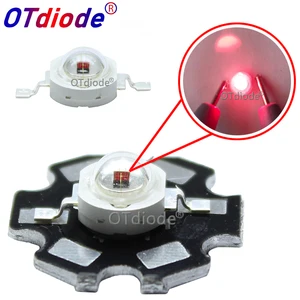 Светодиодная лампа высокой мощности 10-100 шт., 730nm 740NM 3 Вт светодиодный ИК-дальние крассветодиодный светодиоды, 3 Вт 720NM, ИК-светодиод, светильник лучатель света для проекта сделай сам