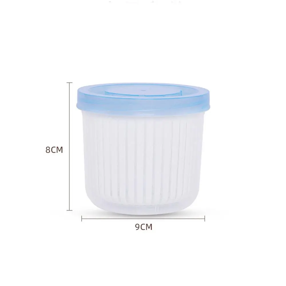 

Creative Refrigerator Round drain sealed box for Ginger garlic onion Refrigerator Keep fresh Fridge box tray kitchen organizer