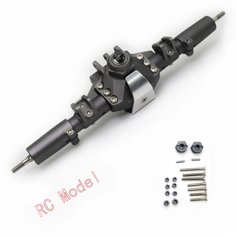 

CNC Aluminum Diamond-Shaped Aluminum Alloy Complete Front & Rear Axle for 1/10 RC Crawler Truck Axial SCX10 II 90046 90047