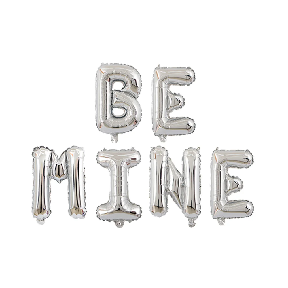 

6pcs 16 inch Be Mine Letter Balloons For Valentine's Day Decoration Weddings Supplies Balloons Foil Decoration Party
