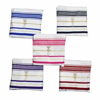 jkrising jedaica tallit shawl israel talit scarf with talis bag polyester wraps prayer 50x180cm