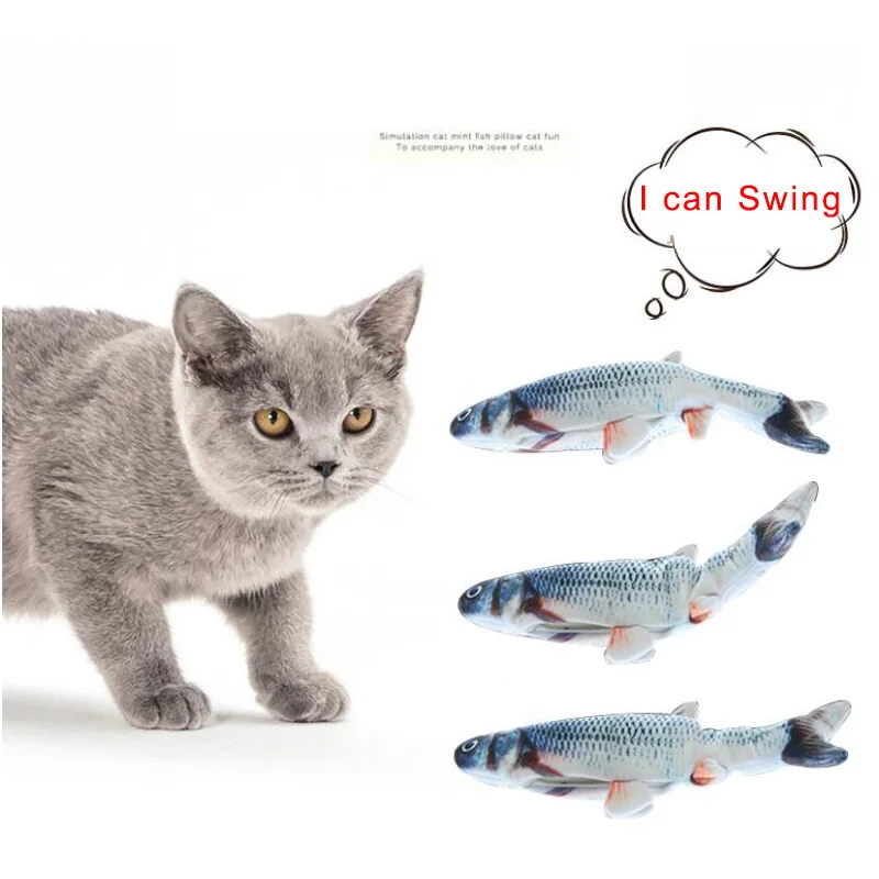 Товары для домашних животных улучшенная Новая электрическая имитация рыбы бьет