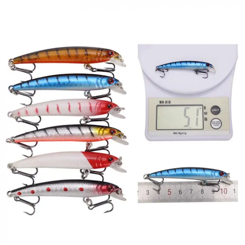 56 шт. в партии смешанные басы набор приманки для рыбалки искусственный воблер