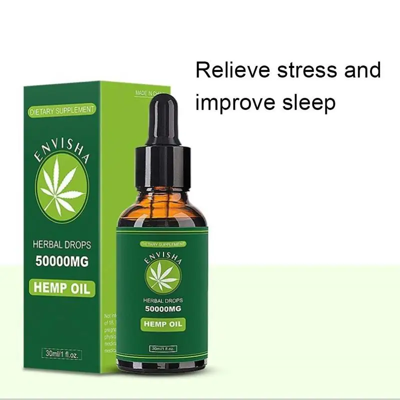 30 ml 50000 mg Contains cbd Organic Hemp Seed Oil Sleep Aid Anti Stress Extract Drops for Pain Anxiety &amp Relief | Красота и