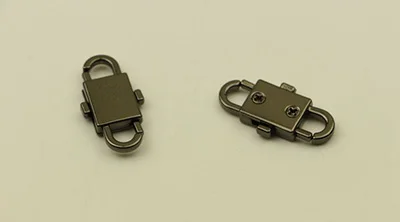 Meetee 2/5 шт., 12X32 мм Металлические цепи пряжки для регулировки сумки цепи Изменение Длина крюк DIY брелок повесить оснастки пряжкой аксессуар BF458 - Цвет: Gun Color