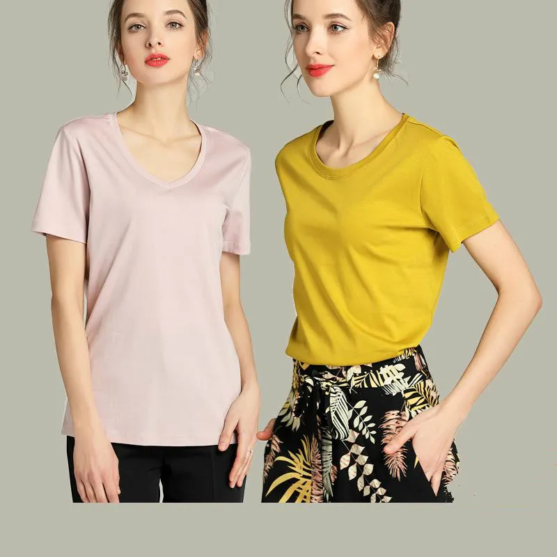 Новинка 2020 женская футболка короткая двухсторонняя облегающая Однотонная из