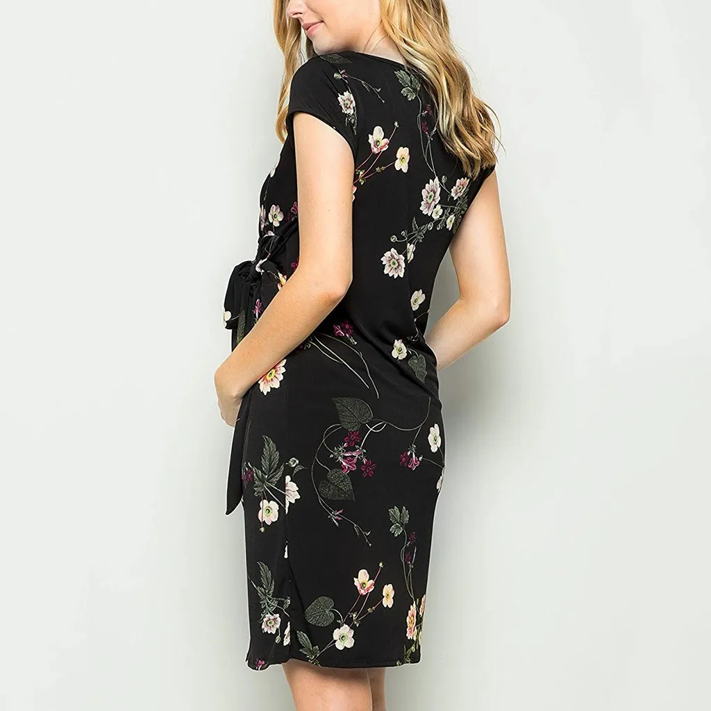 Платье для беременных Материнство Одежда женщин элегантное платье с оборками и