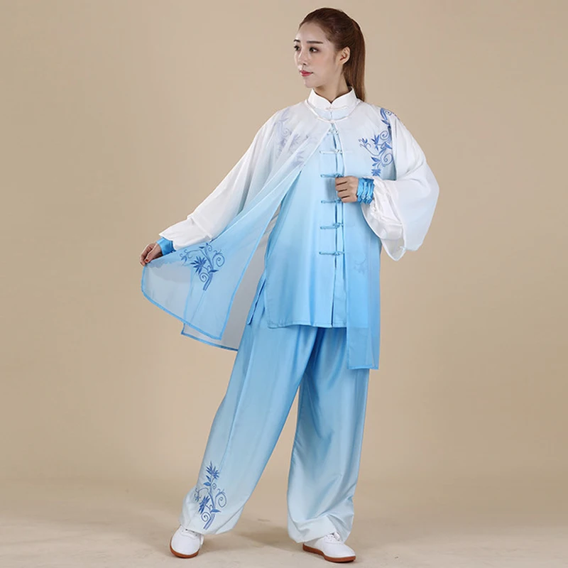 3 шт. китайская одежда Tai chi костюм для выступлений taiji wushu демонстрационная форма