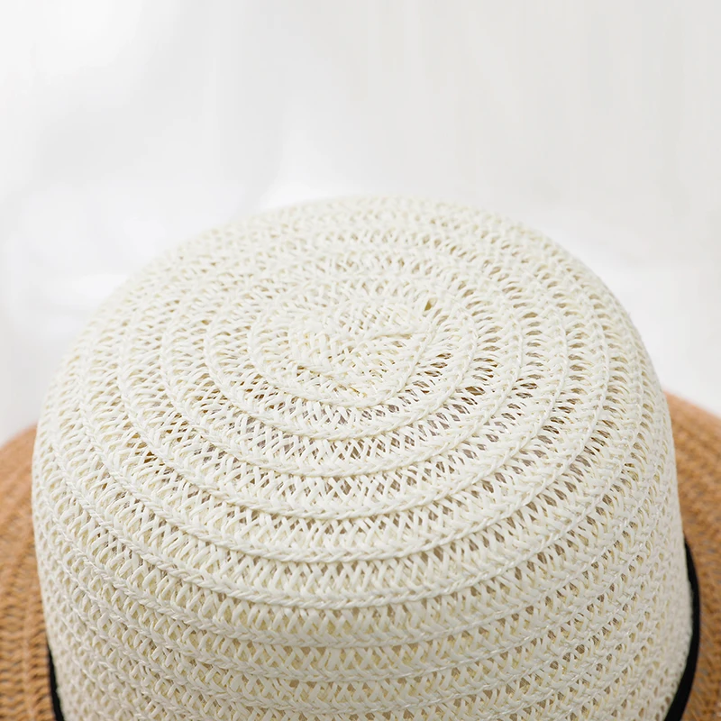 Женская пляжная соломенная шляпа летняя дышащая складная с цветами модная