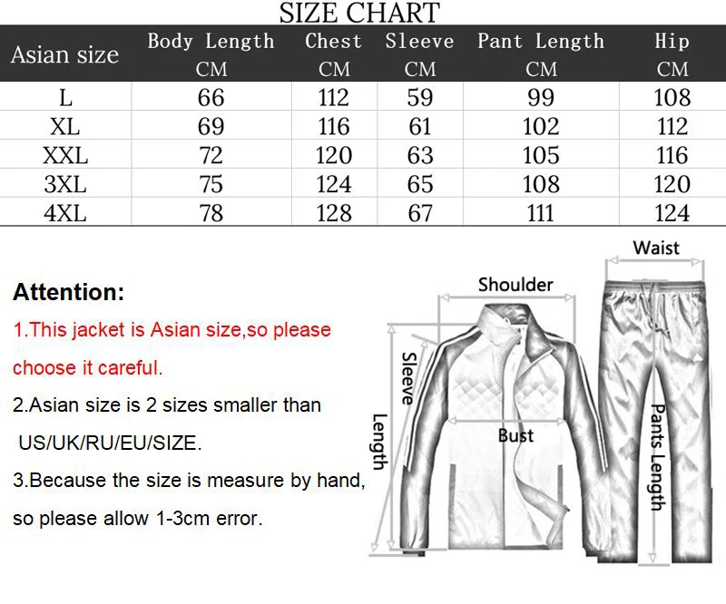 

New Men's Sportswear Suit Tracksuit Male Casual Active Sets Spring Autumn Running Clothing 2PC Jacket Pants Asian Size L-4XL
