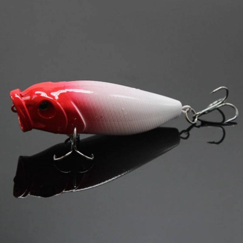 Жесткая пластиковая приманка с красной головкой набор рыболовных приманок