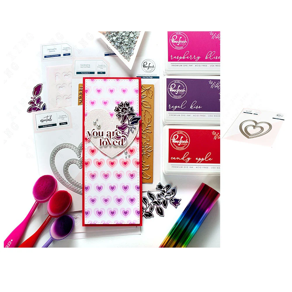 

Hot Sale Newest Shaker Heart Metal Cutting Dies Scrapbook Diary Decoration Embossing Stencils Diy Greeting Card Gift Handmade