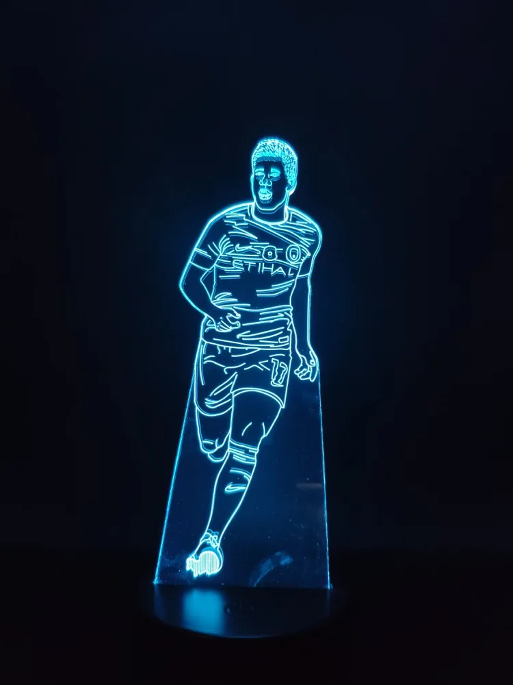 3d лампа Футбол Звезда Кевин зубных щеток Braun яркие базовые уникальный подарок для