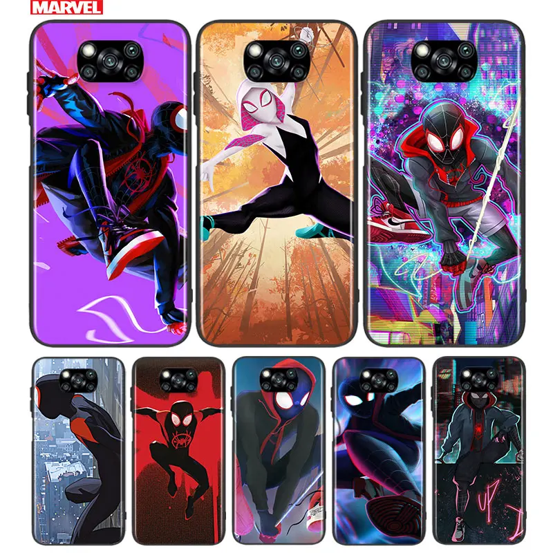

Marvel-Spider-Man for xiaomi A3 8 9 10 10T Note 10 MI 9 9T 10 10T 10i 11 11i Lite Pro Ultra SE TPU Black Phone Case