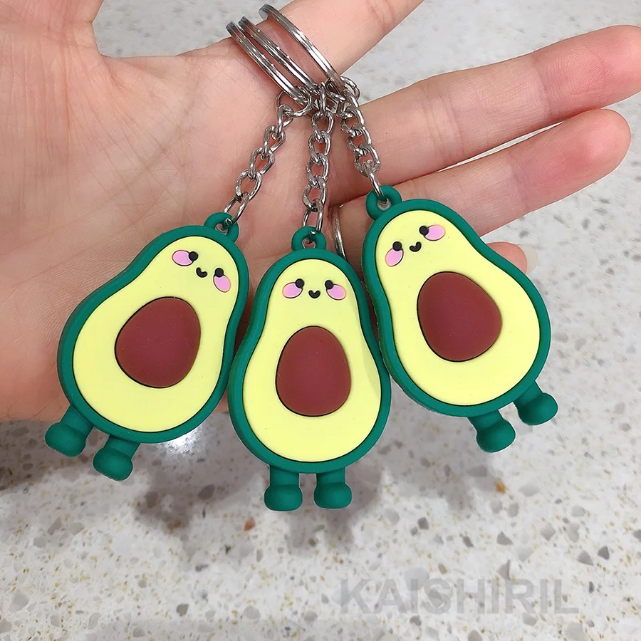 Милый имитирующий фруктовый авокадо брелок в форме сердца модные ювелирные