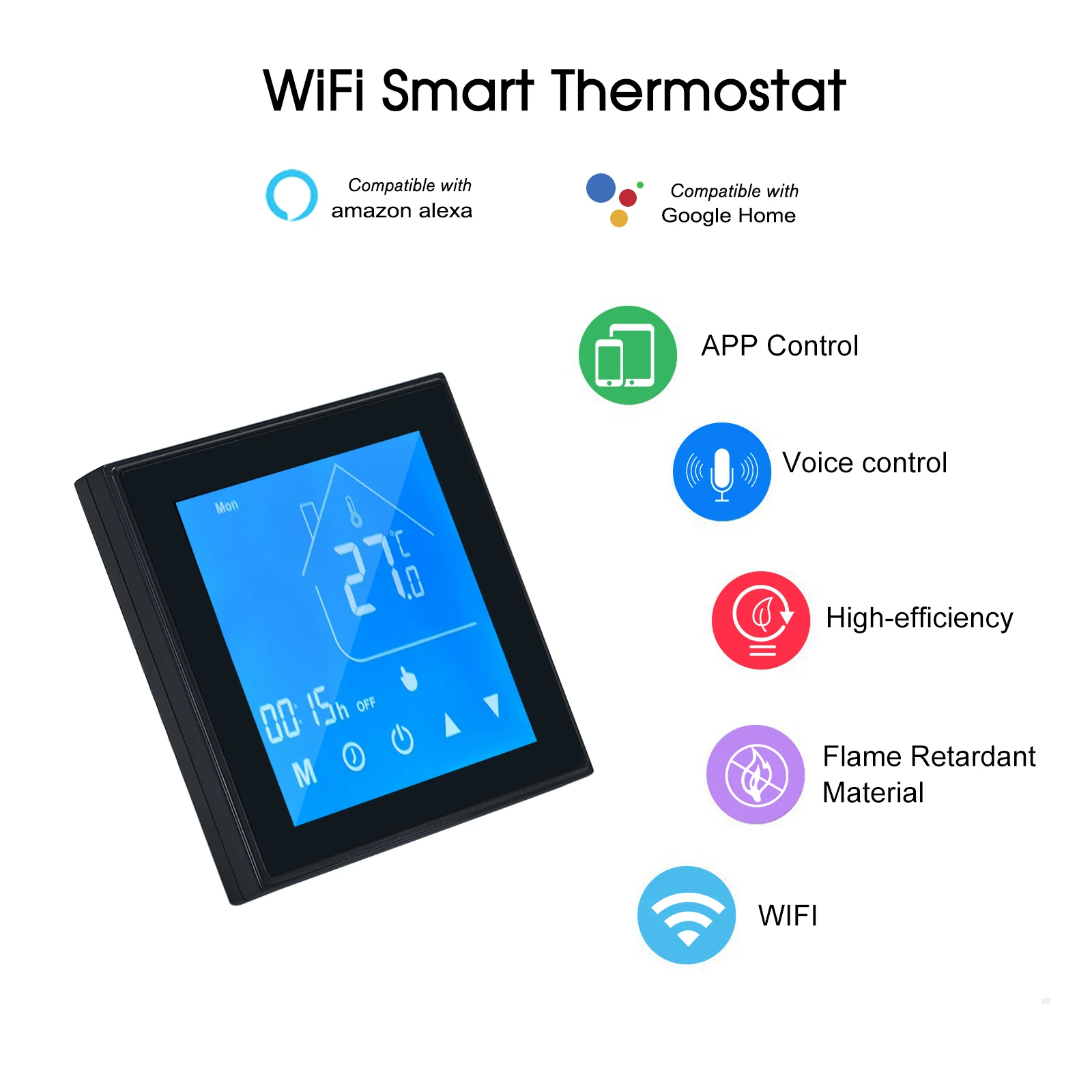 WiFi Smart Thermostat LCD Display Temperature Controller for Week Programmable Heating Ewelink APP Control (GC/GA) | Электроника