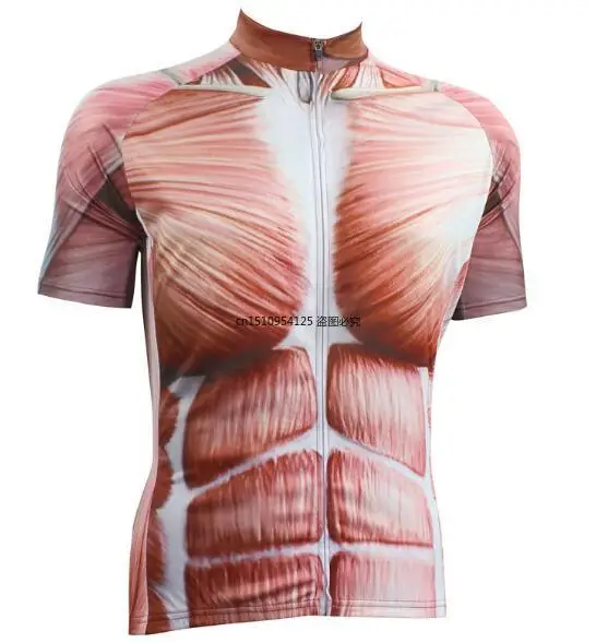 

2021New Men's Cycling Jersey Bike/Bicycle Shirt Attack on Titan Muscular cycling clothing Size 2XS-5XL Summer maillot Ropa Cicli