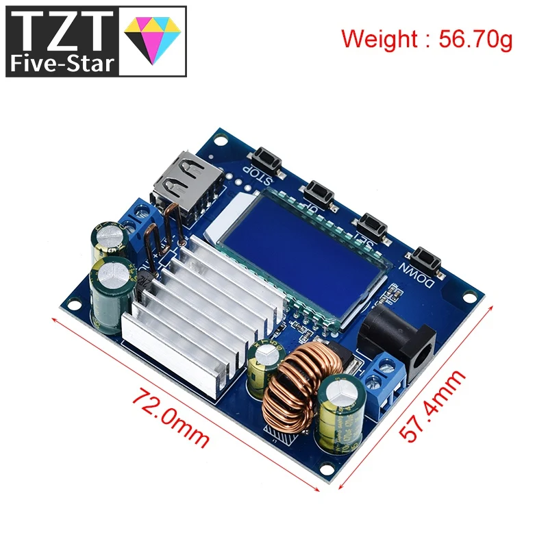 SK35L DC 0 6-30V 4A 35W 5V 6V 9V 12V 24V Boost/Buck CC CV Регулируемый Модуль питания постоянного тока