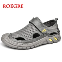 new breathable mesh mens sandals summer sneakers comfortable light men sandals casual wading anti slip men shoes outdoor shoes