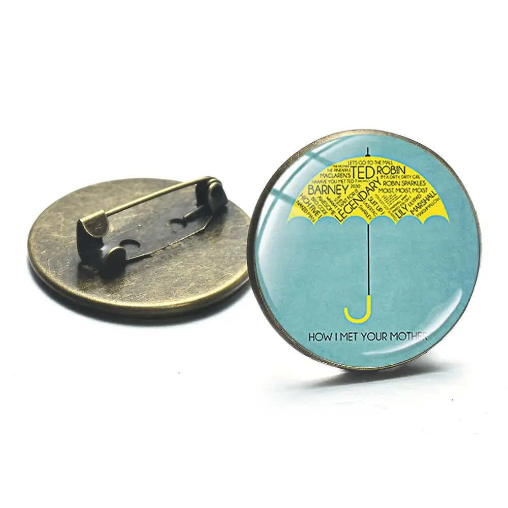 Как я встретил вашу маму ТВ альбом Стекло круглый брошь на застежке HIMYM желтый