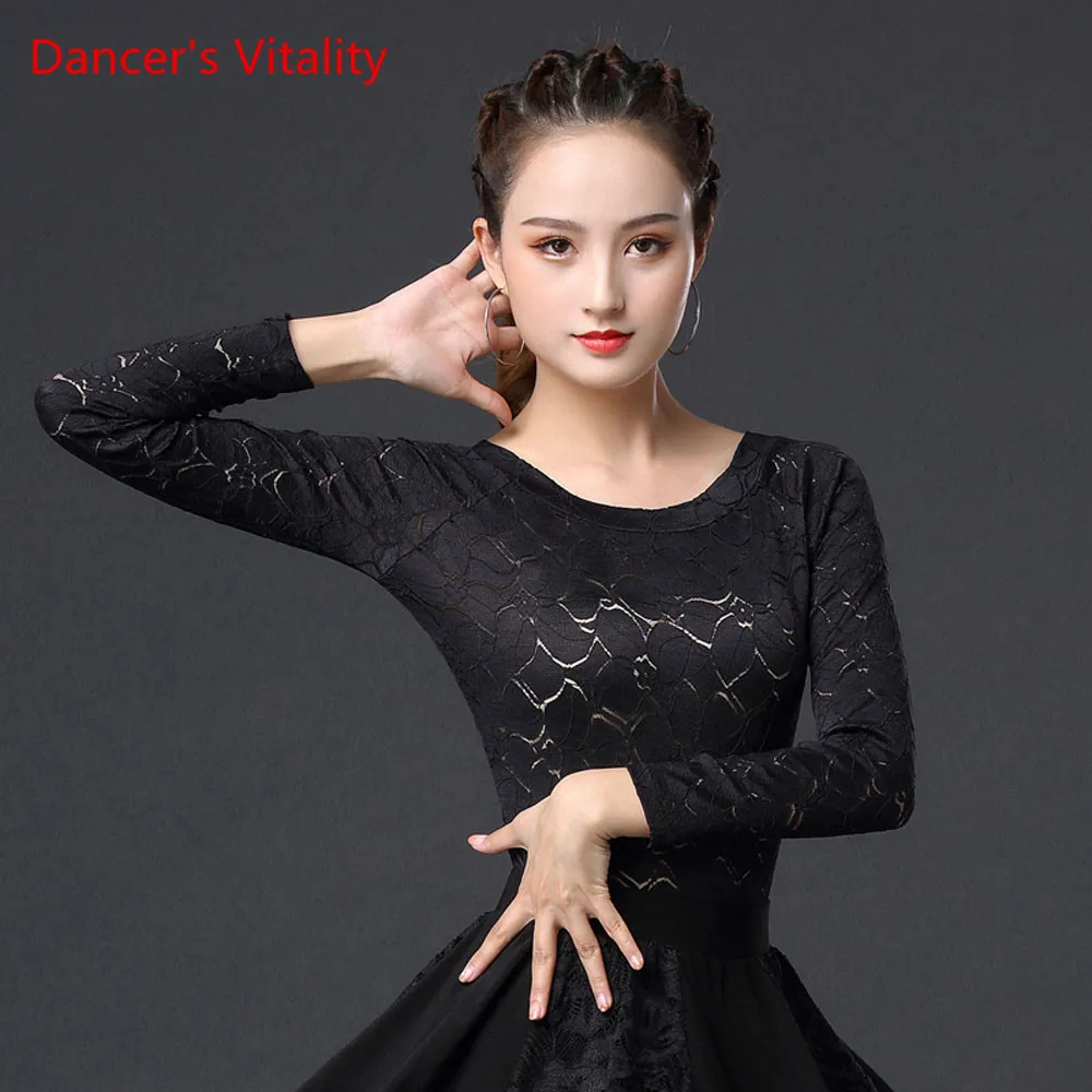 Одежда для латиноамериканских танцев выступлений Женский Сексуальный Топ Новая