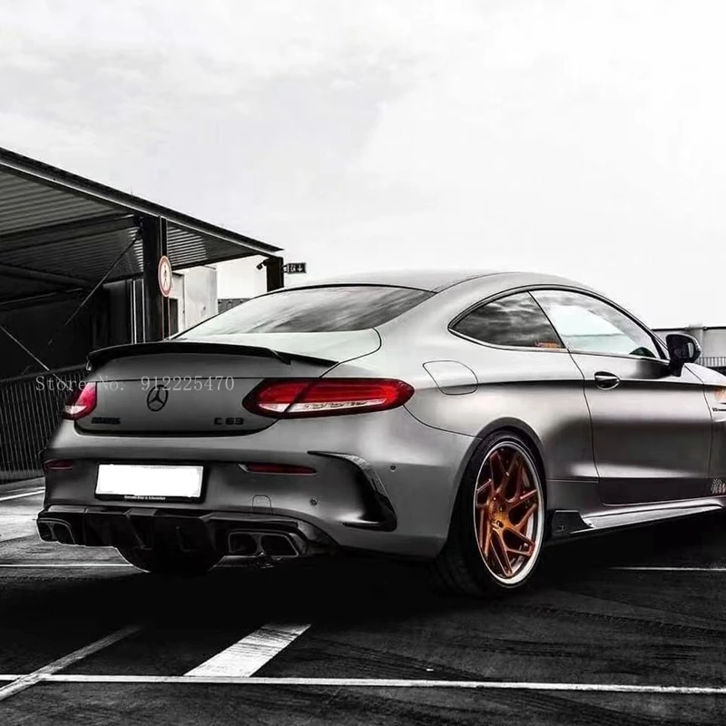 Задний спойлер на крышу из углеродного волокна для Mercedes Benz W205 Coupe 2015-2017 C63 AMG C200 C250