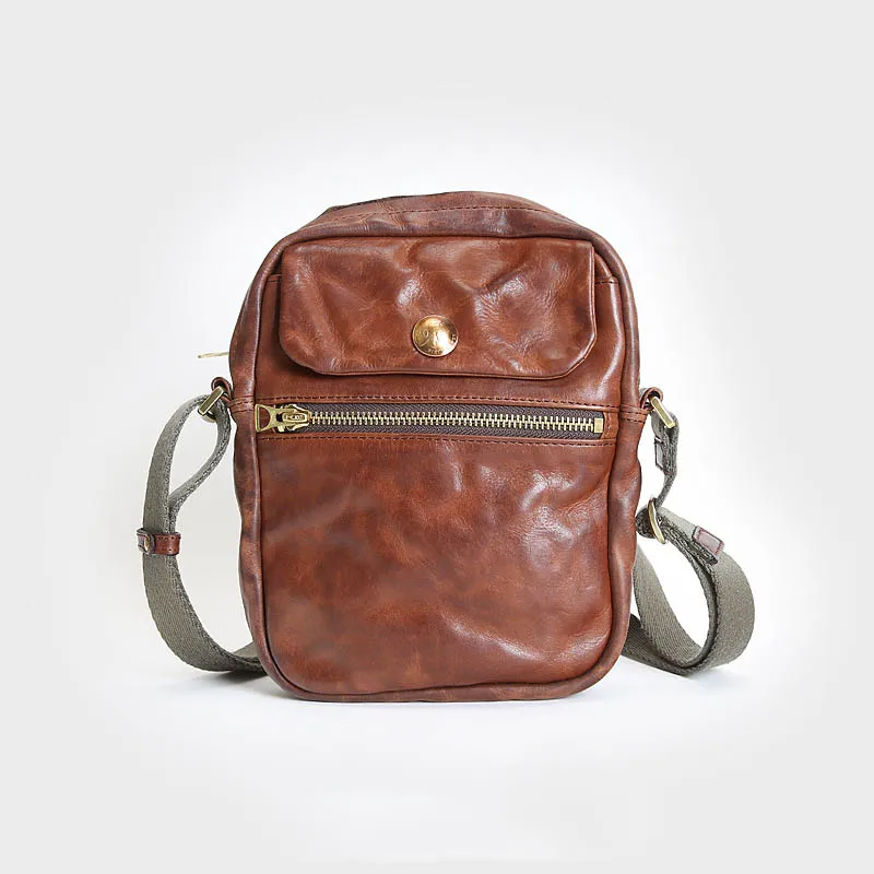 Мужская сумка SIKU из натуральной кожи от известного бренда модная через