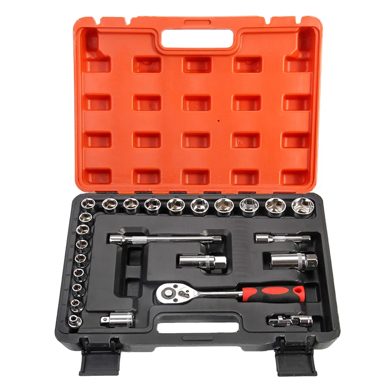 

Srunv 5 sets of 82 Pcs 1/2, 1/4 Inch 24T Ratchet Wrench Portable Hardware Car Repair Hand Tools Socket Wrench Set